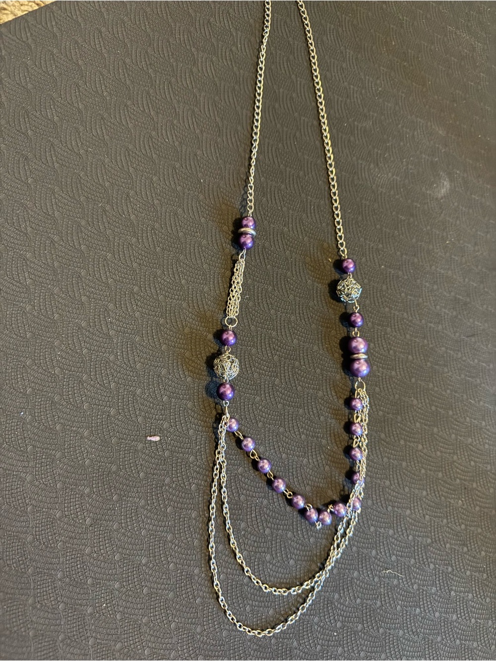 Elegant Purple Bead Layered Necklace - Women Jewelry 11